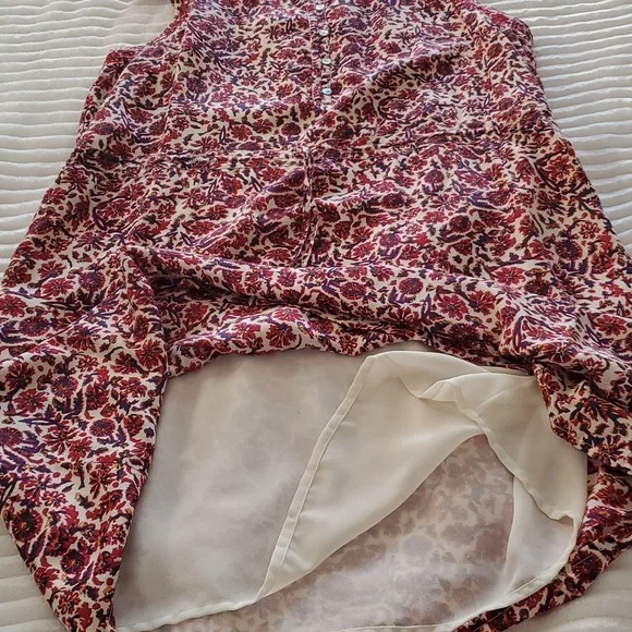 Lucky Brand, Floral Print With Drawstring Waist Dress, Size L, - Picture 8 of 11